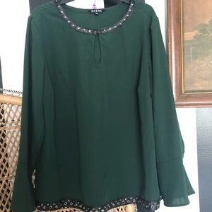 Rebel Wilson Green Blouse 1x